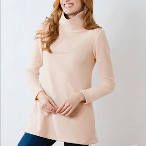 Dudley Stephens Cobble Hill Turtleneck Natural Blush Vello Fleece XL